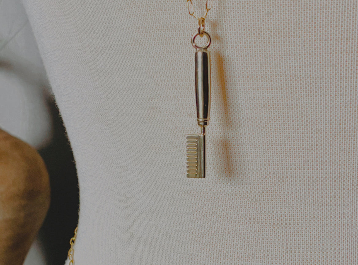 Hot Comb Charm Necklace
