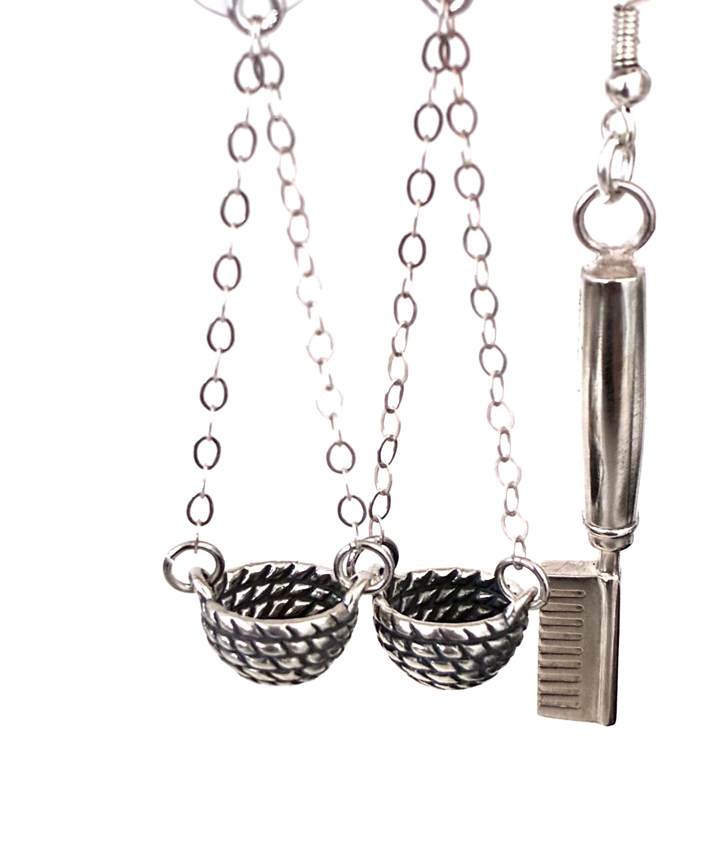 Sterling Basket Earrings