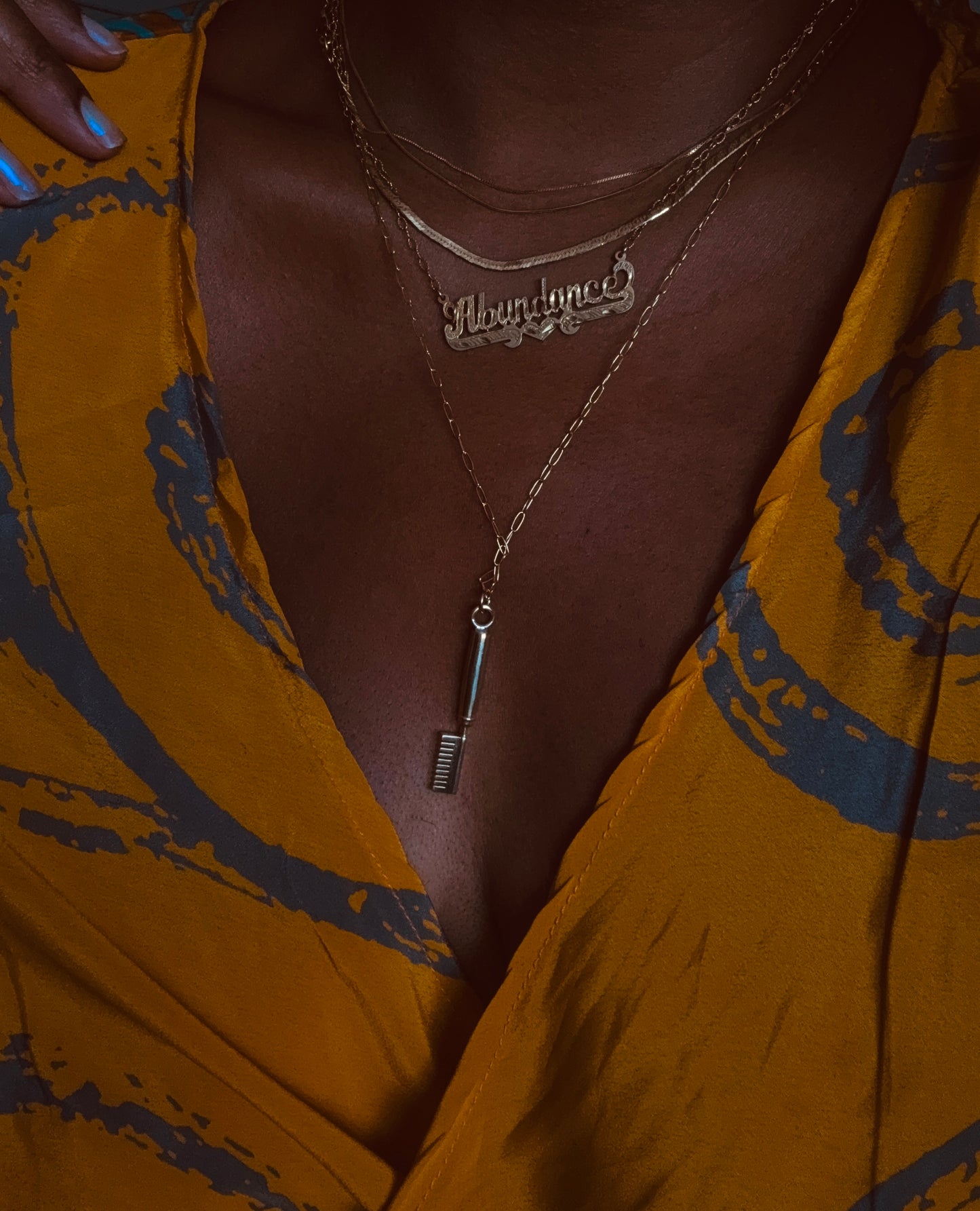 Hot Comb Charm Necklace