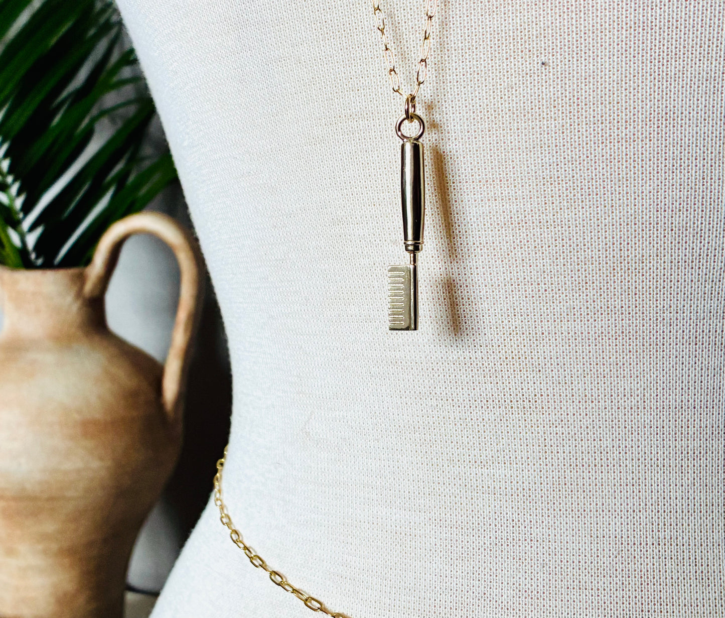 Hot Comb Charm Necklace