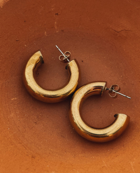 Chunky Brass Layering Hoop