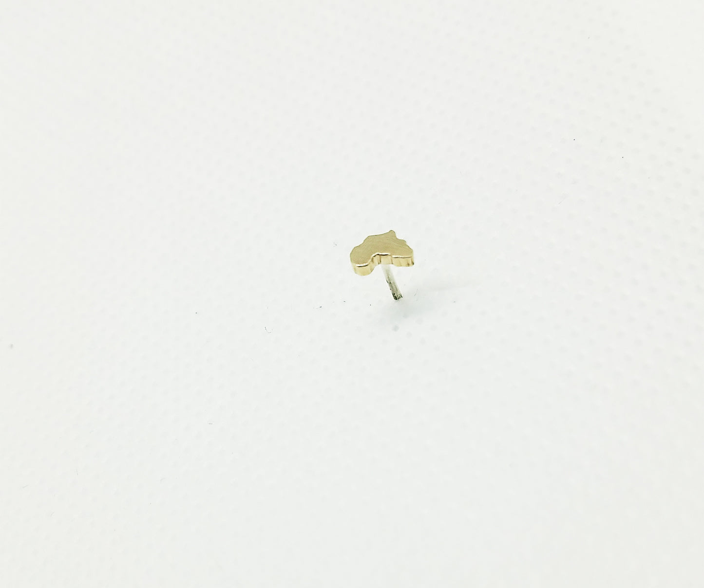 14k Gold Africa Nose Stud