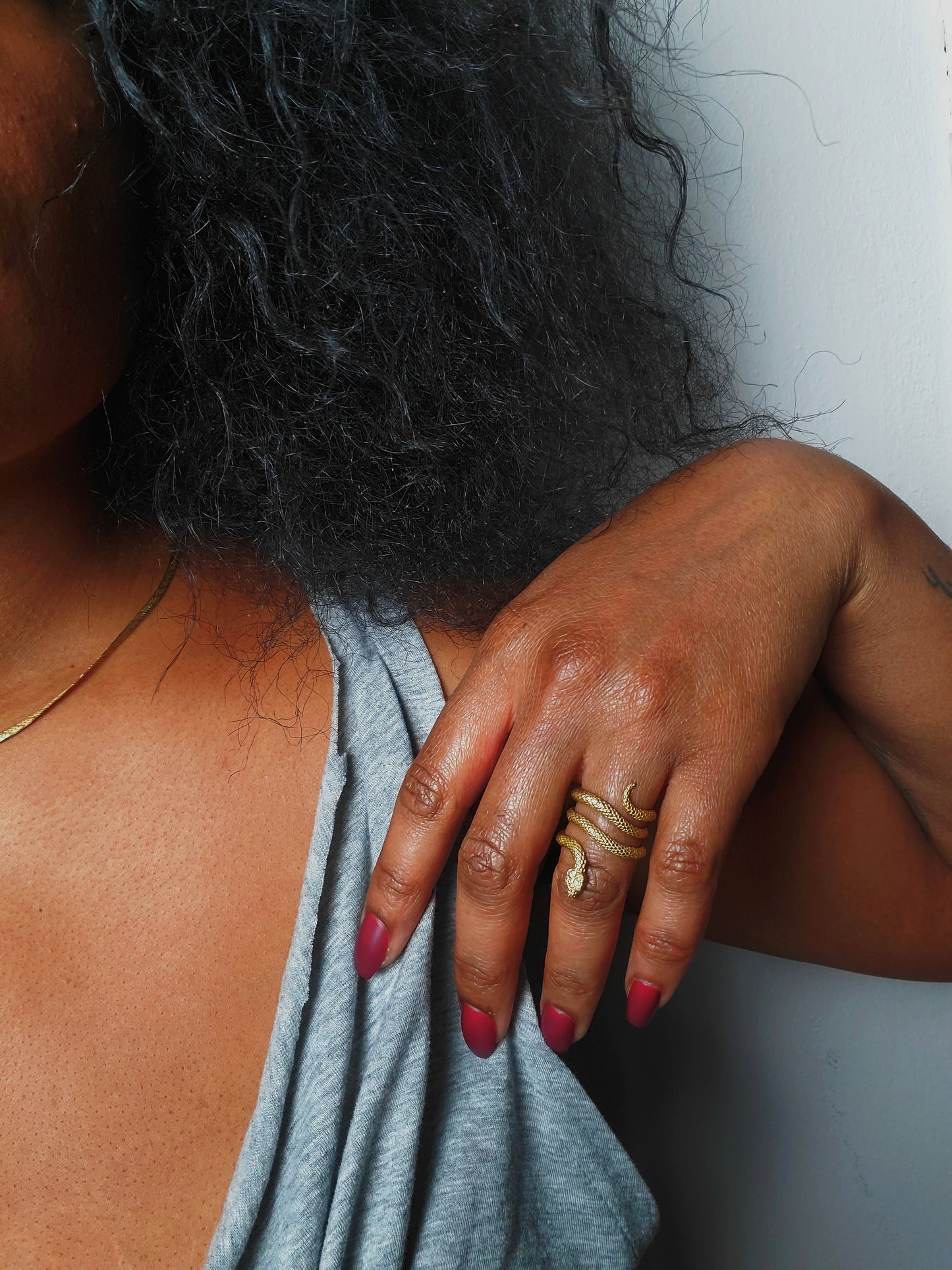 Etched Snake Ring