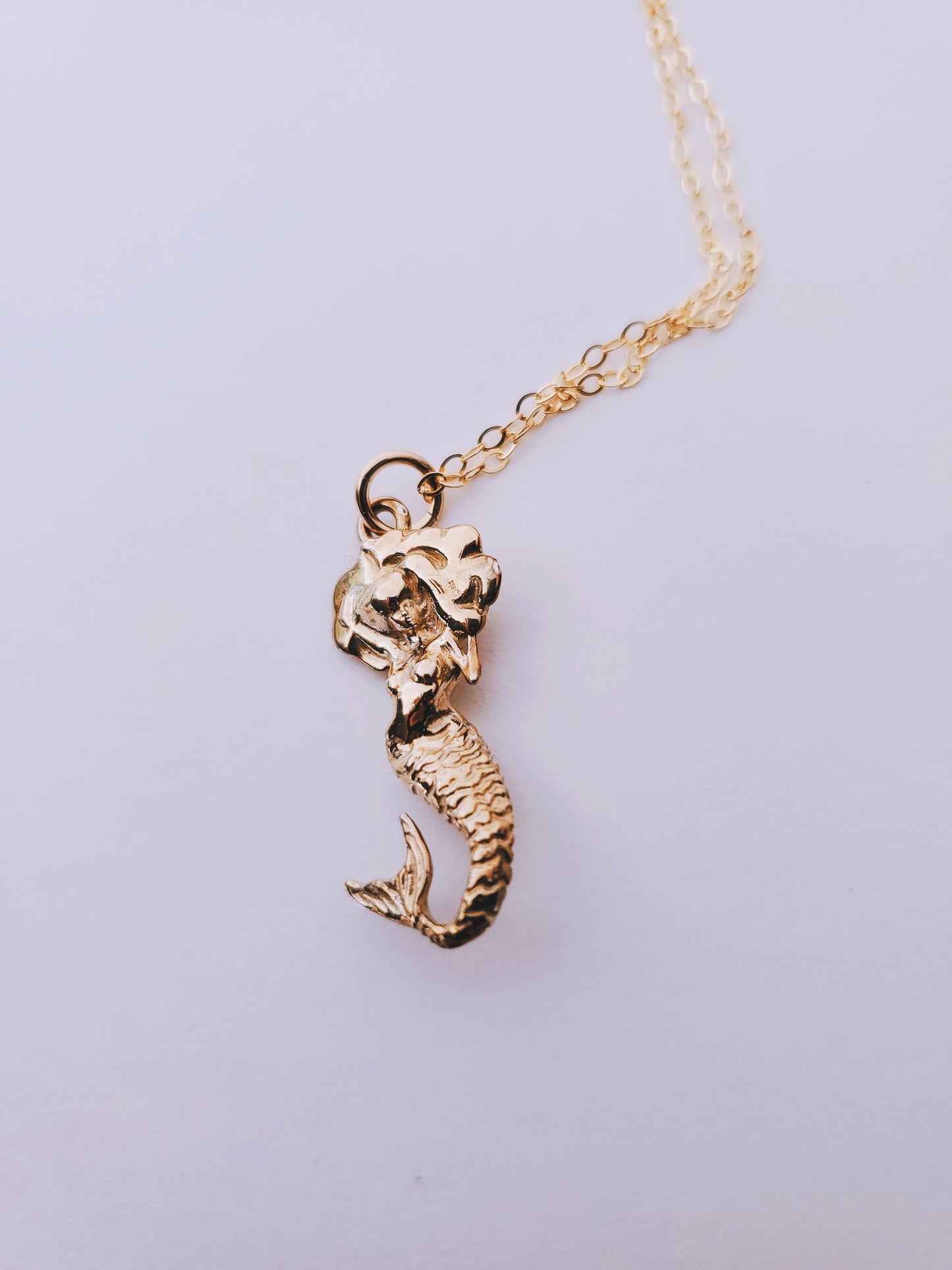 1" Afro Mermaid Necklace now in sterling silver & 14K GOLD!