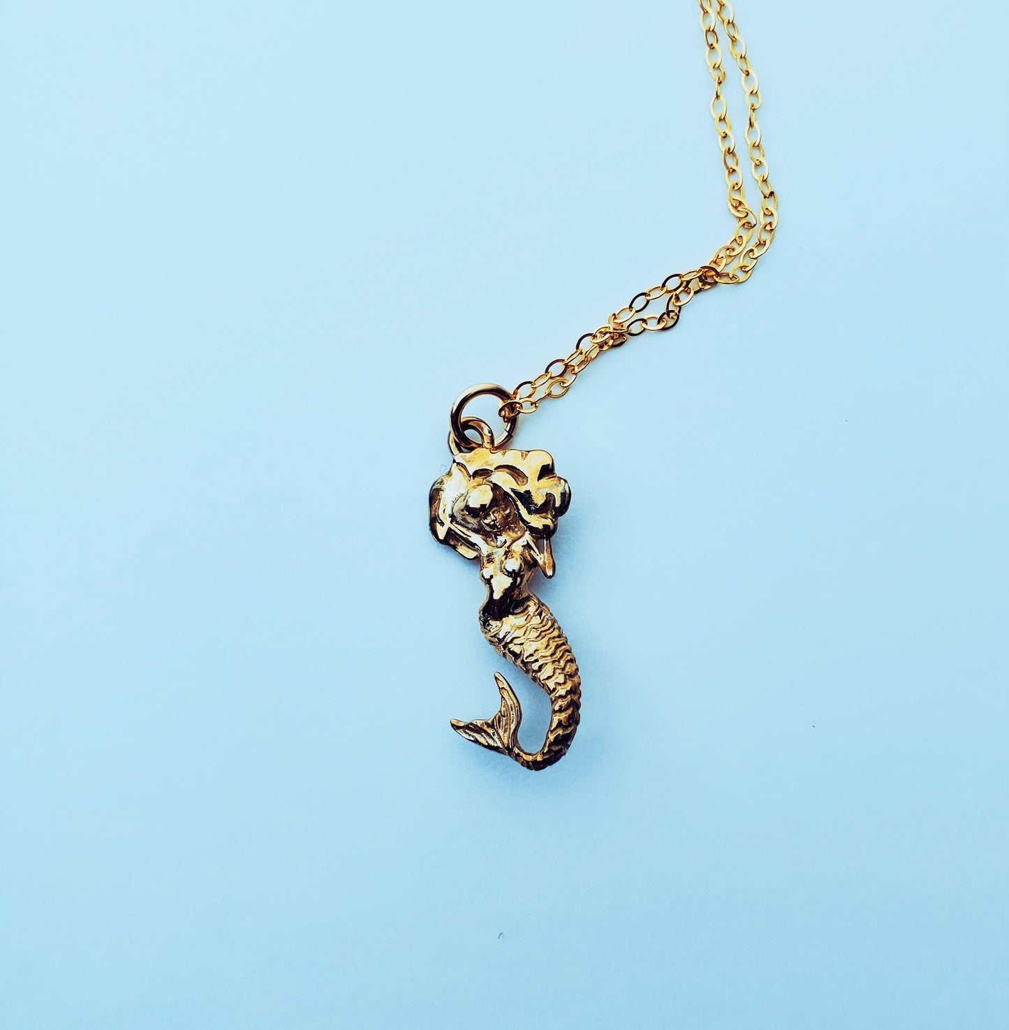 1" Afro Mermaid Necklace now in sterling silver & 14K GOLD!