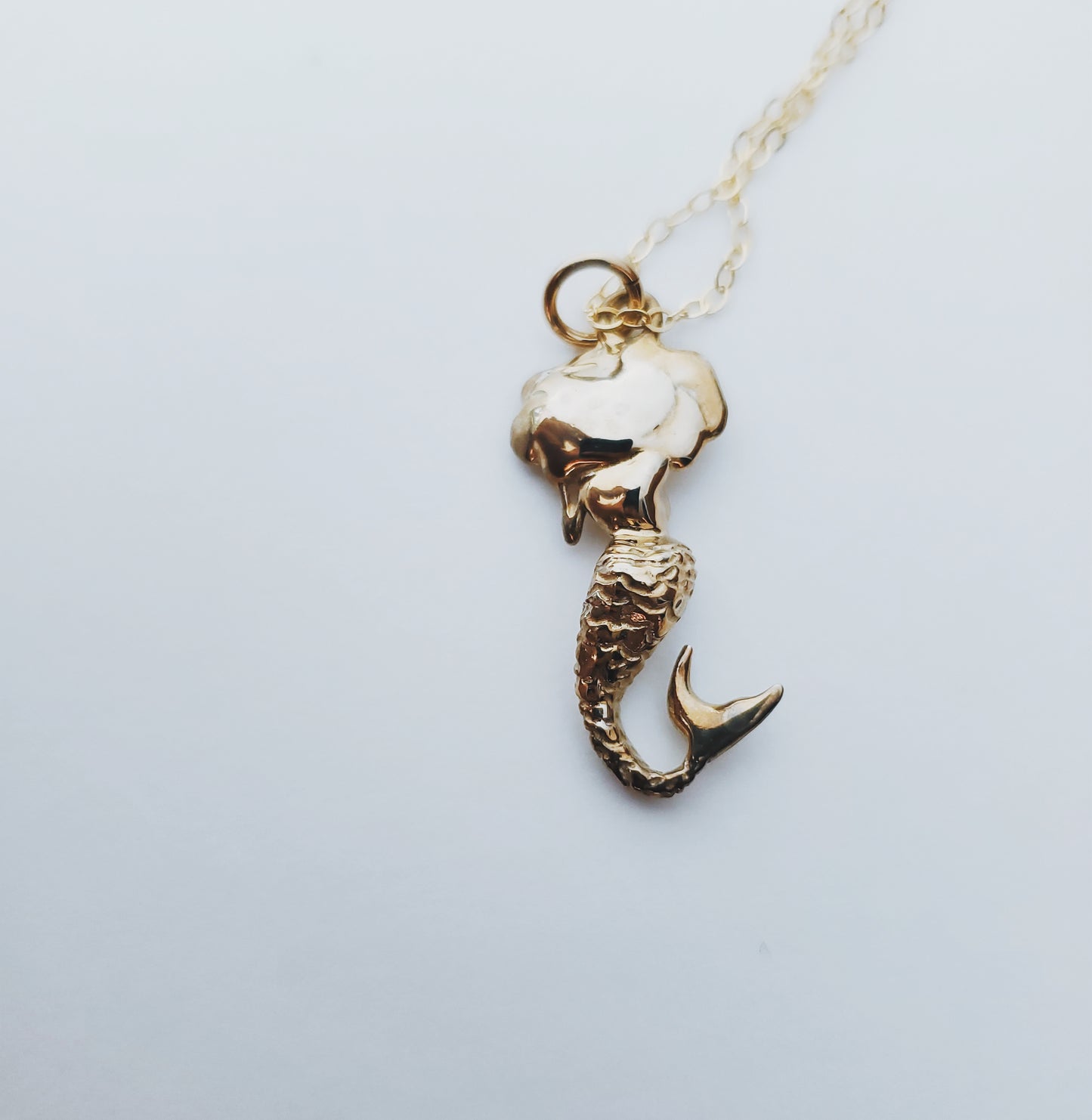 1" Afro Mermaid Necklace now in sterling silver & 14K GOLD!