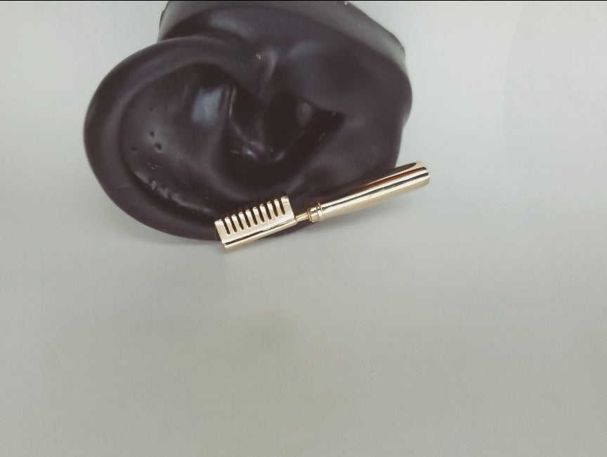 Hot Comb Studs in brass or sterling silver