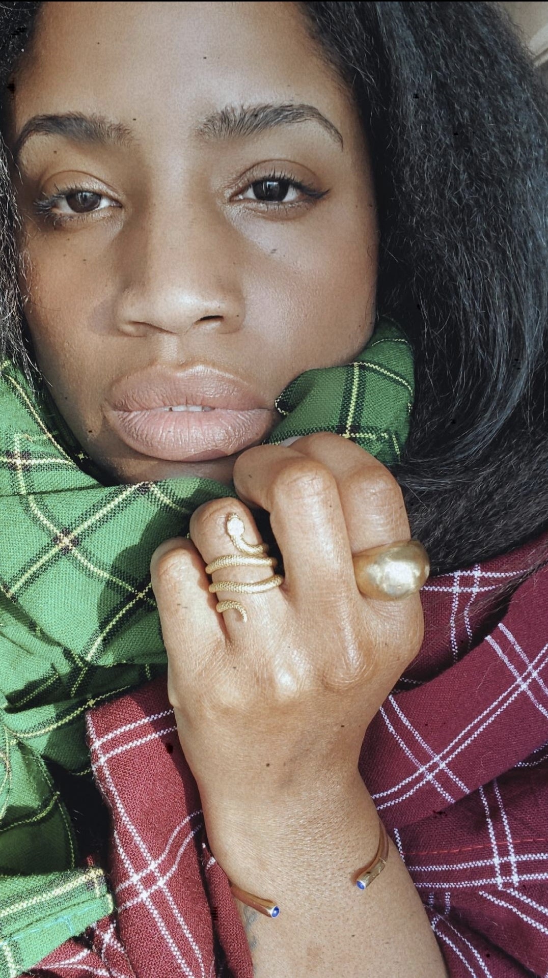 Etched Snake Ring