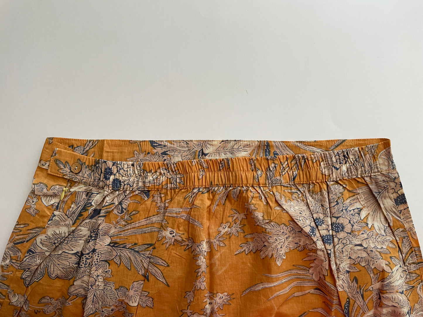 SALE - Yellow Cotton Skirt With Slit