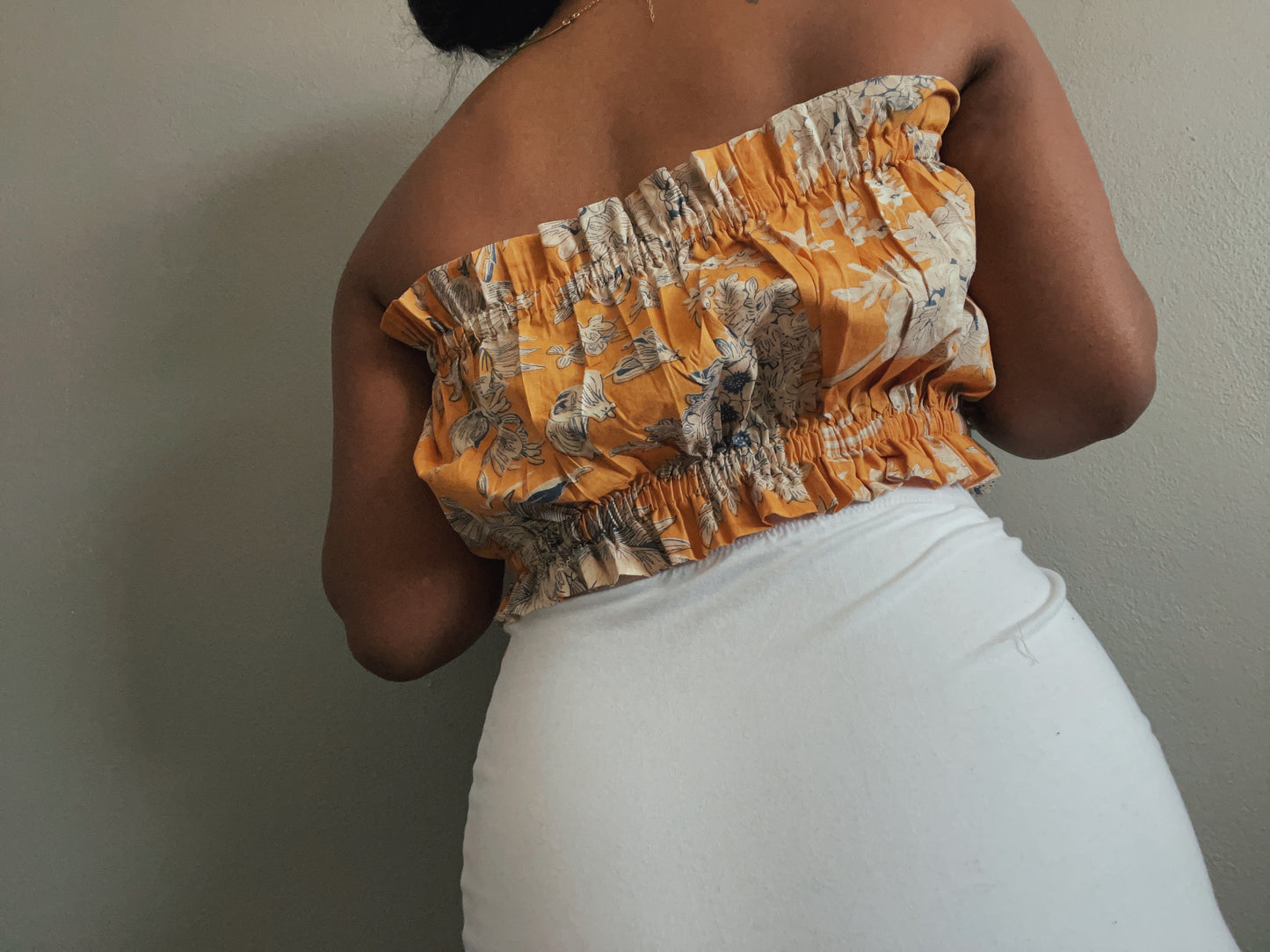 Yellow Floral Tube Top * LAST TWO IN STOCK*
