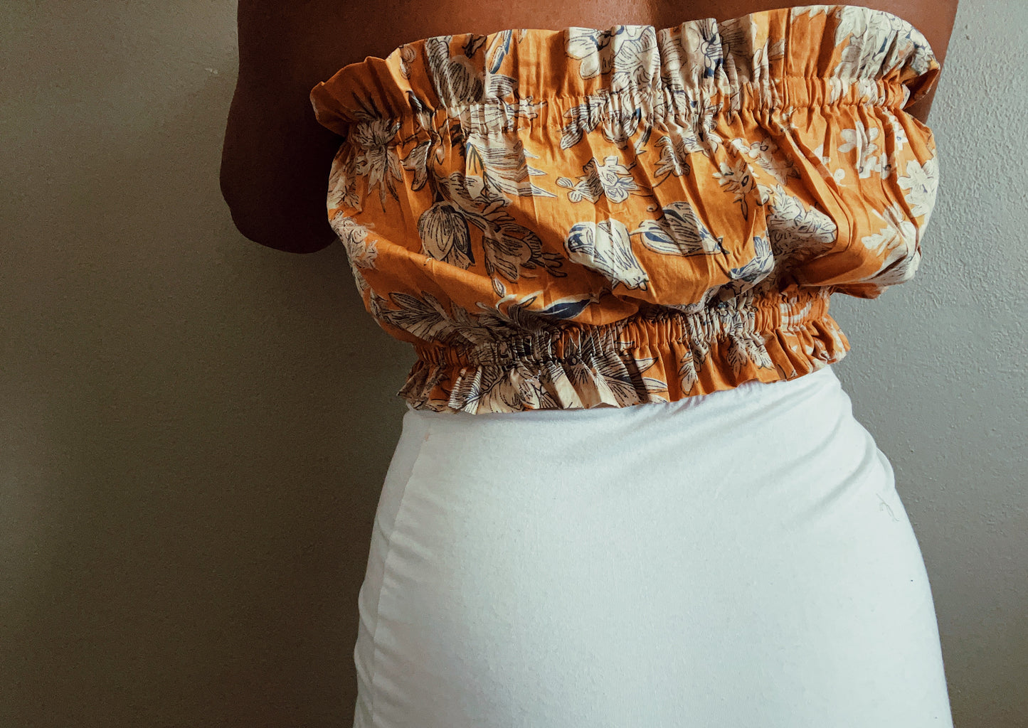 Yellow Floral Tube Top * LAST TWO IN STOCK*