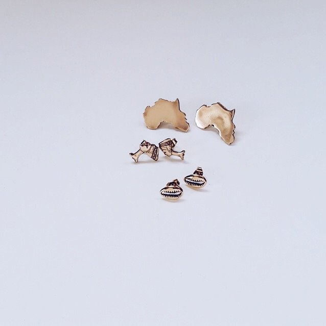 Little Nefertiti Studs * 14k by request, email for pricing*