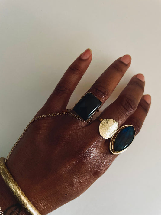 Square Onyx Ring
