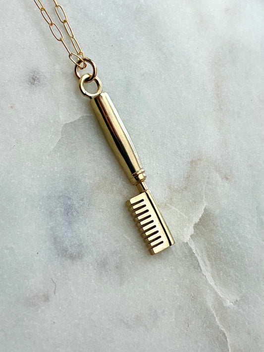 Hot Comb Charm Necklace