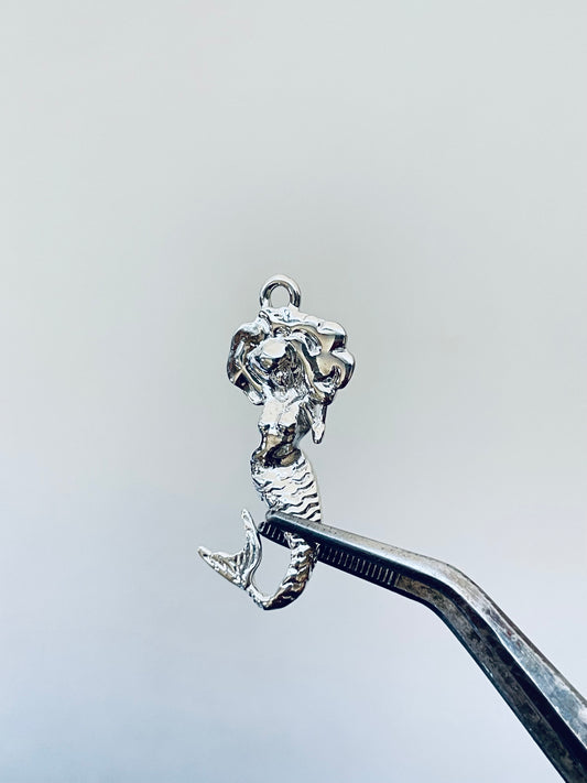1" Afro Mermaid Necklace now in sterling silver & 14K GOLD!