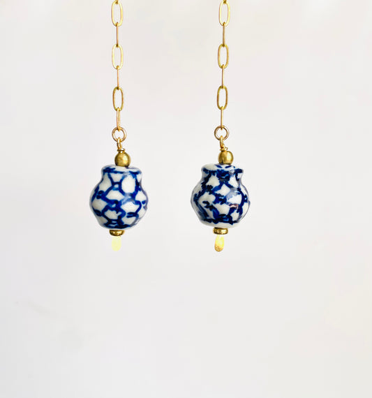 Ceramic Vase Pendulum Earrings