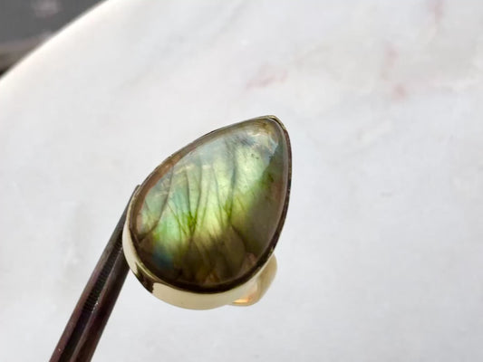 Blue Gem Labradorite Ring