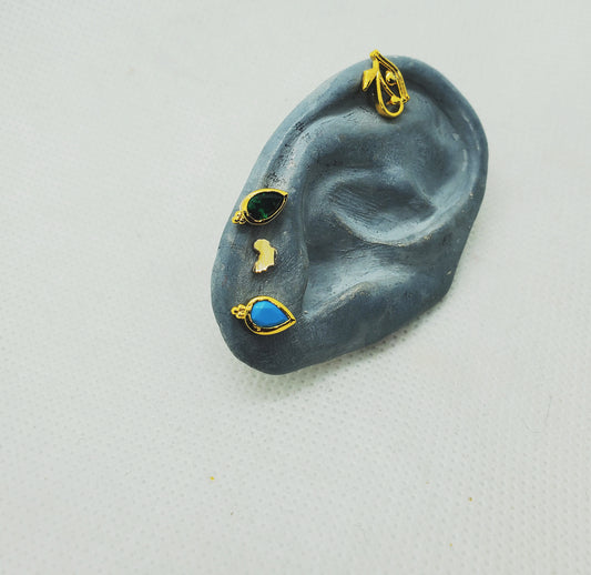 24k Ra Studs