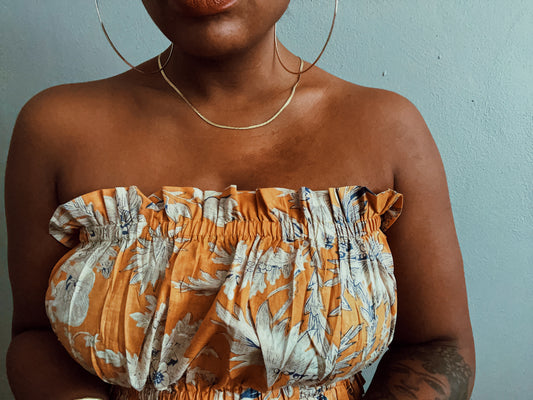 Yellow Floral Tube Top * LAST TWO IN STOCK*